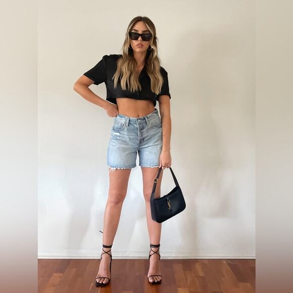 Devin Shorts by Pistola hide rose mom cut off size 33 (b18) - Picture 1 of 10